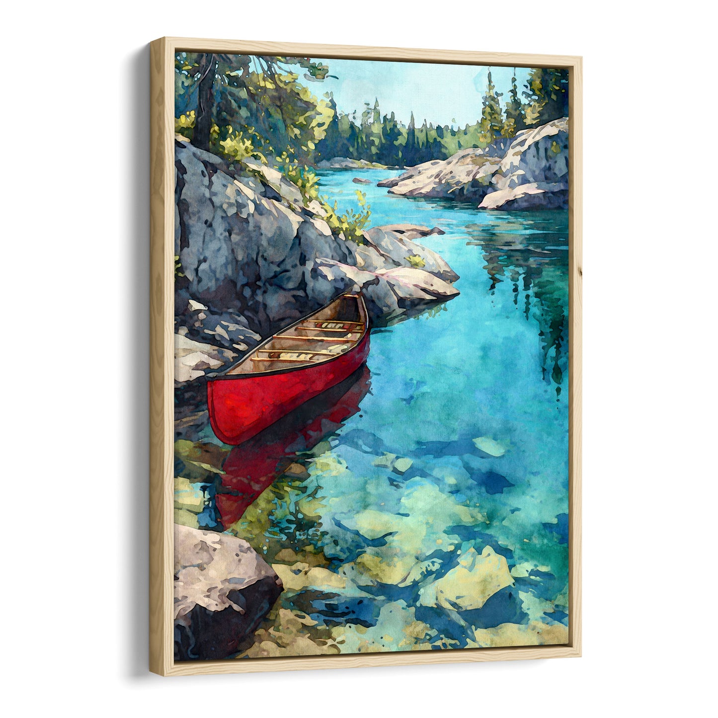 Boundary Waters Red Canoe Art Print