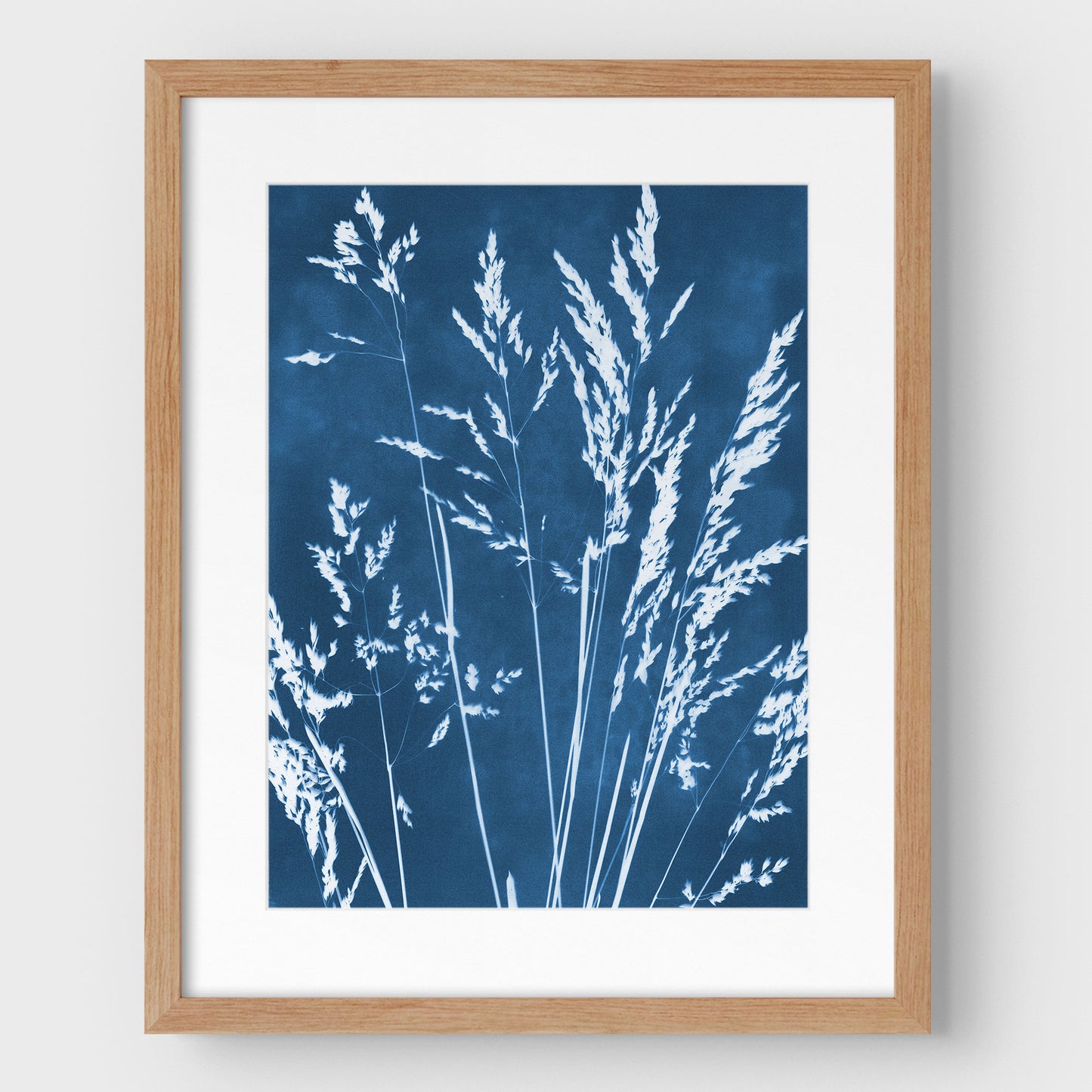 Wild Grasses Cyanotype - Vertical Print