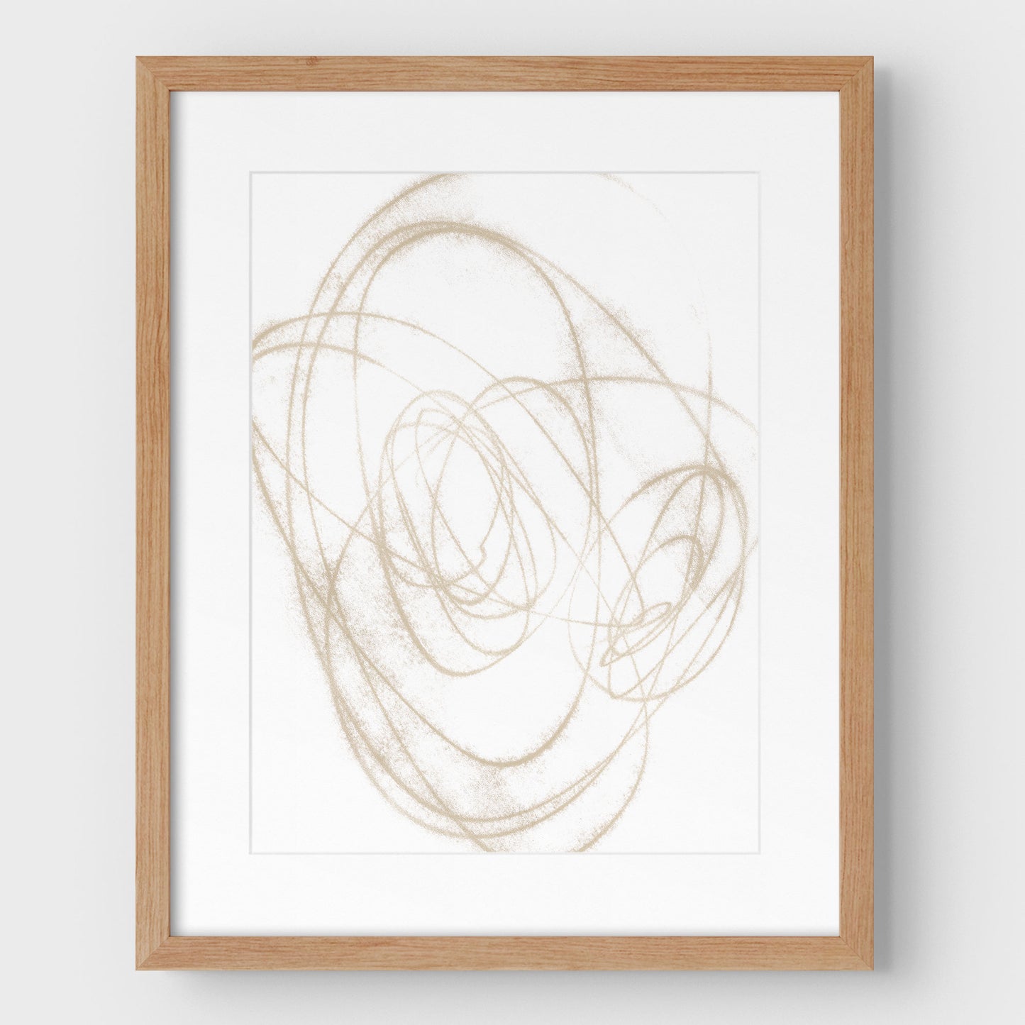 Beige Scribble Print
