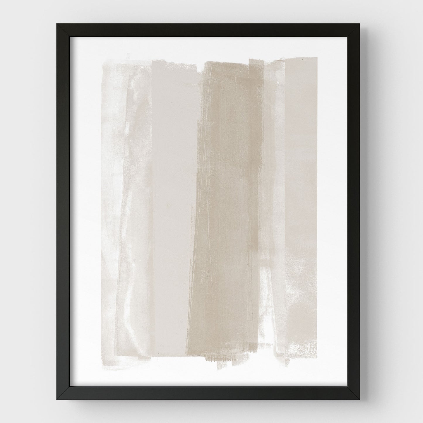 Beige Ombre Minimalist Abstract Painting Print