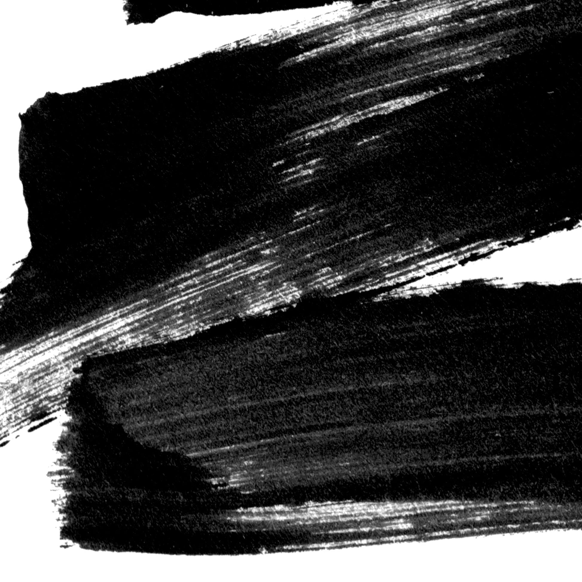 Black and White Ink Strokes Minimalist Abstract Print