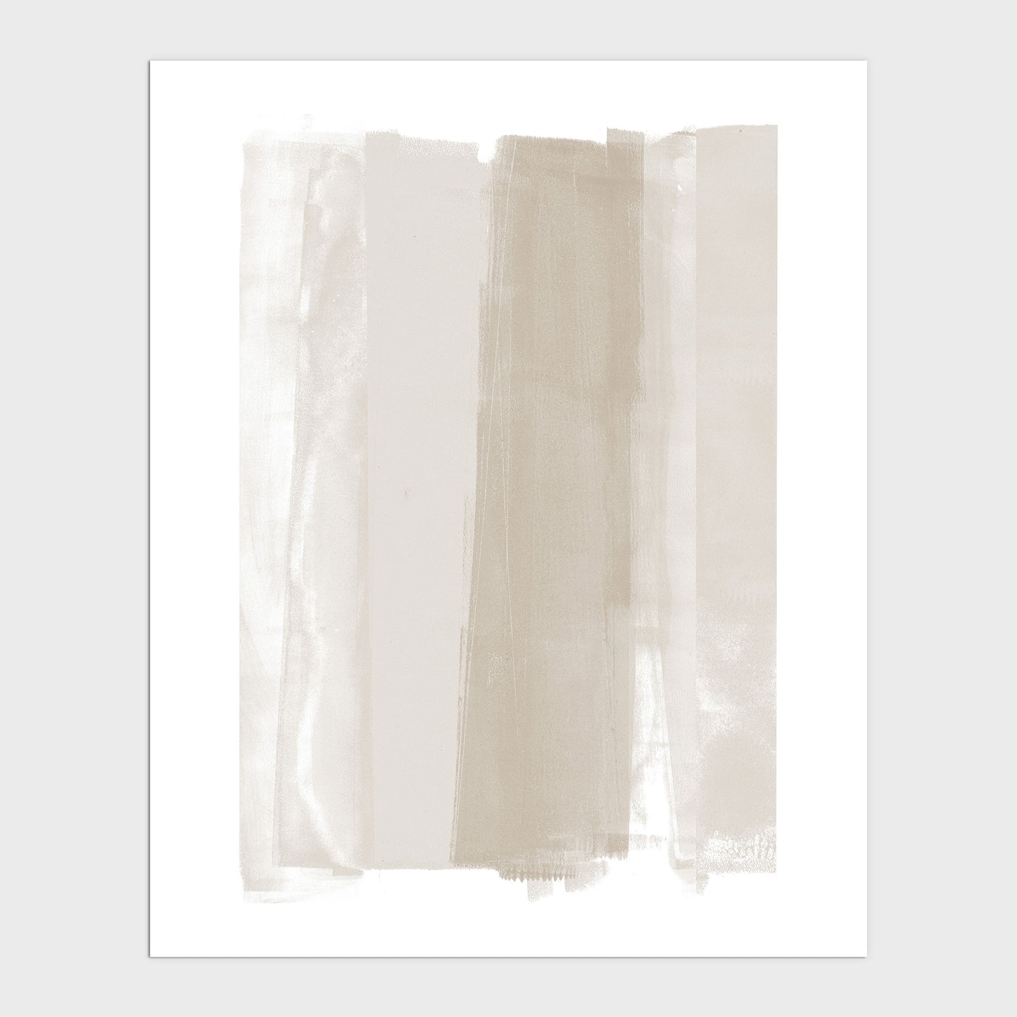 Beige Ombre Minimalist Abstract Painting Print