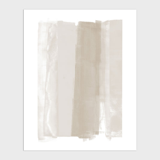 Beige Ombre Minimalist Abstract Painting Print