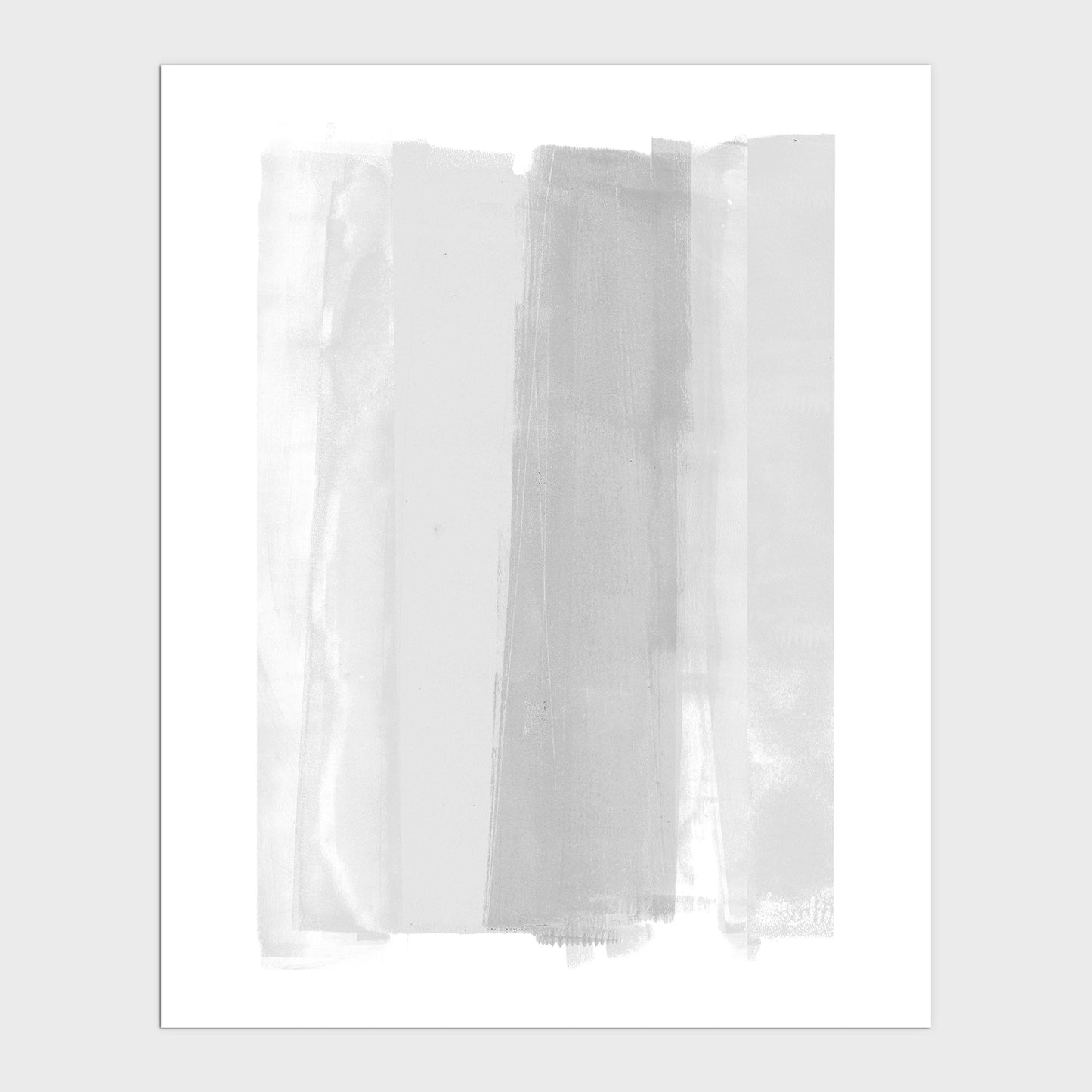 Gray Ombre Minimalist Abstract Painting Print