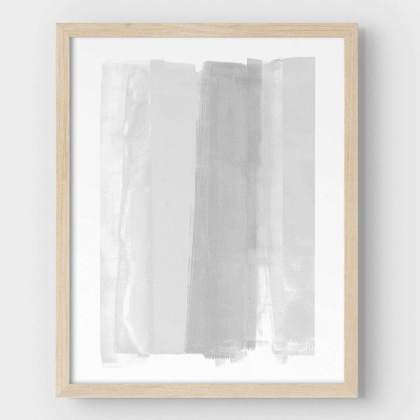 Gray Ombre Minimalist Abstract Painting Print