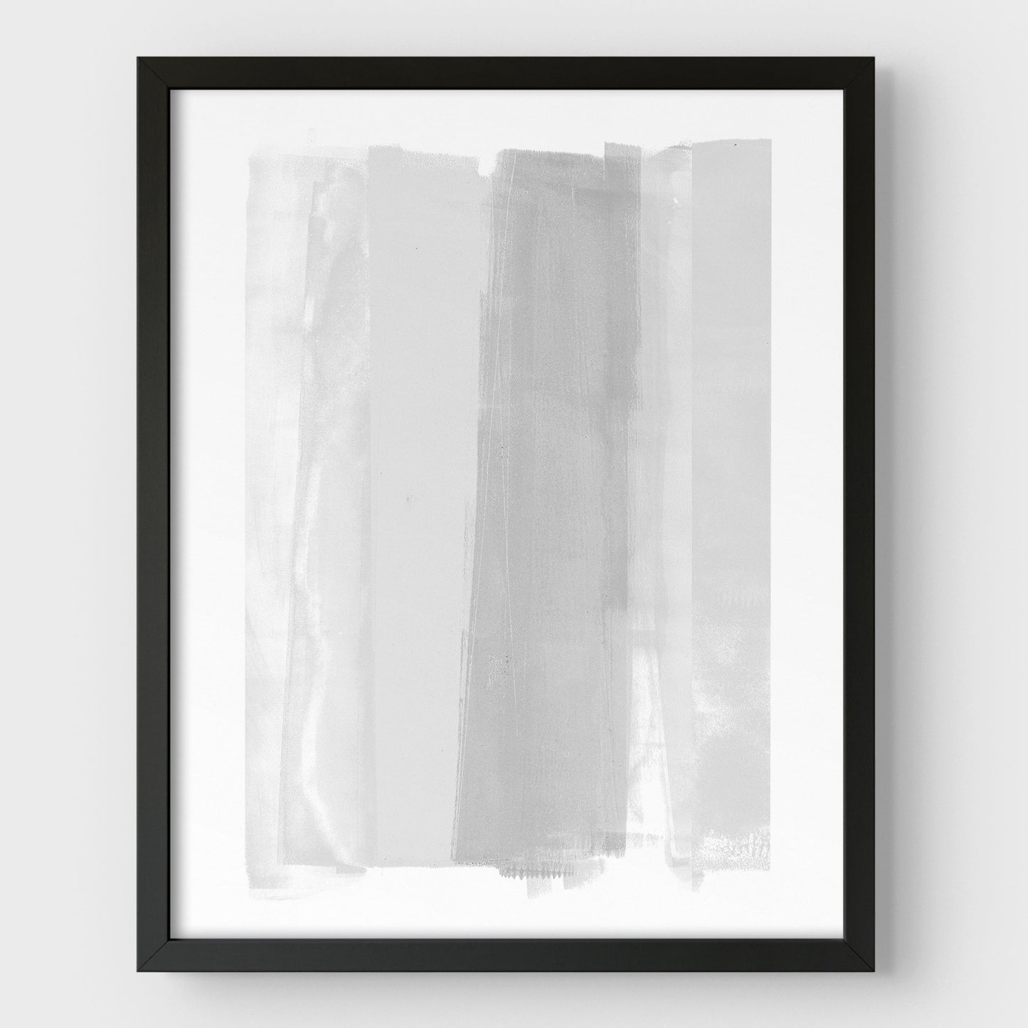 Gray Ombre Minimalist Abstract Painting Print