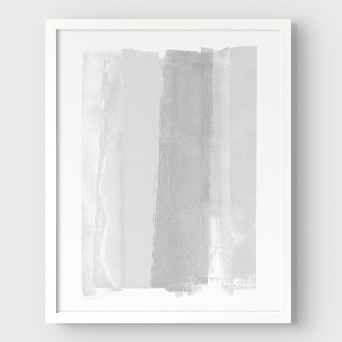 Gray Ombre Minimalist Abstract Painting Print