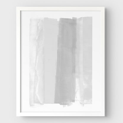 Gray Ombre Minimalist Abstract Painting Print