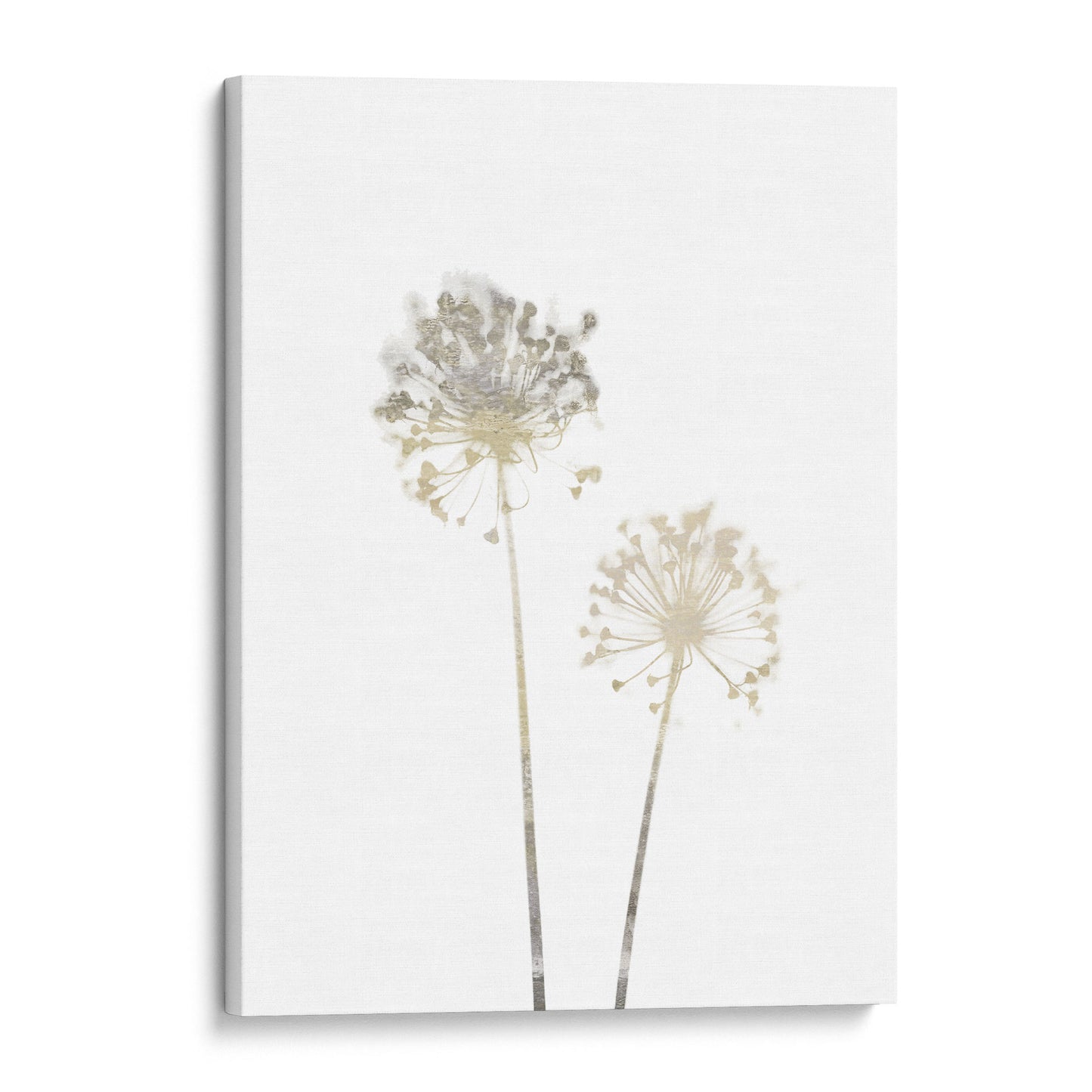 Beige Dandelion Minimalist Floral Print