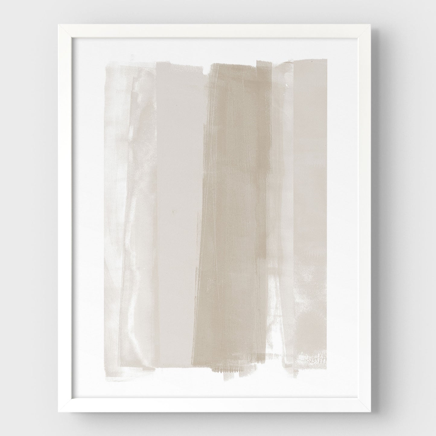 Beige Ombre Minimalist Abstract Painting Print