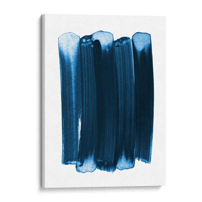 Indigo Blue Minimalist Brush Stroke Painting Abstract Print