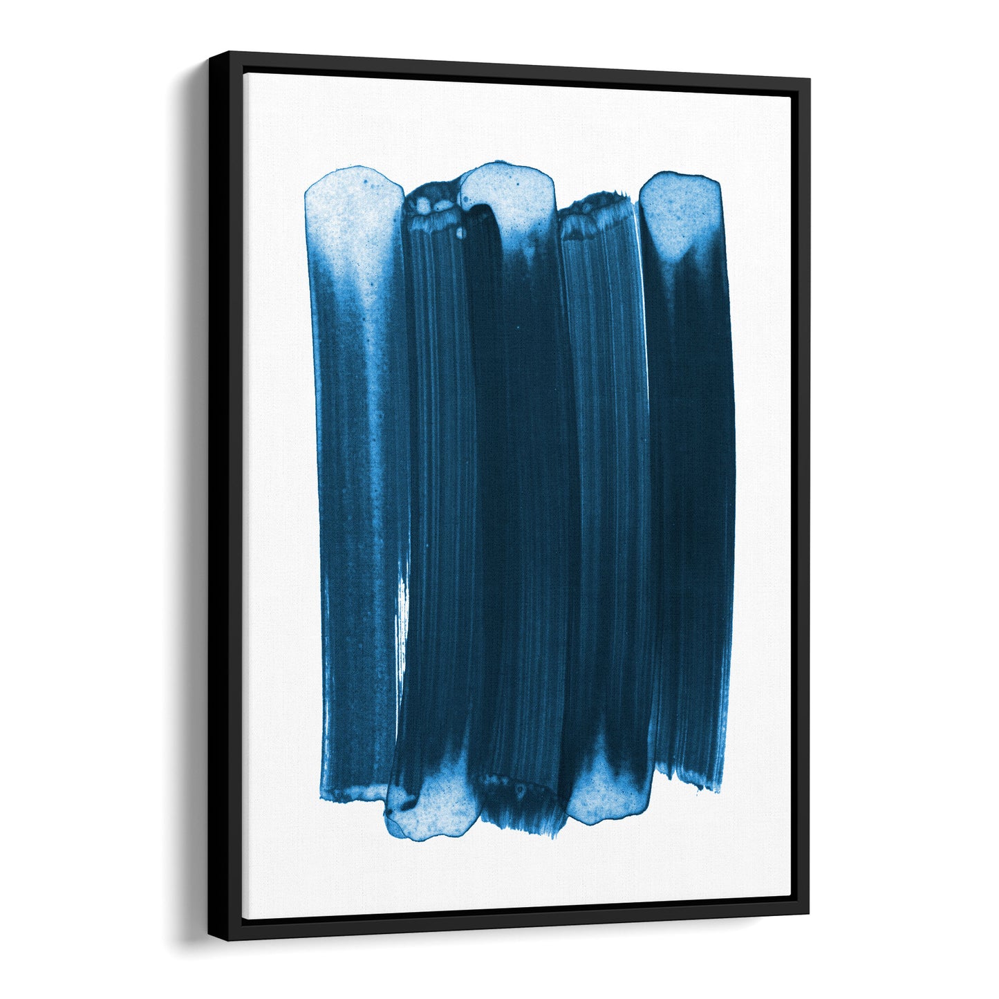 Indigo Blue Minimalist Brush Stroke Painting Abstract Print