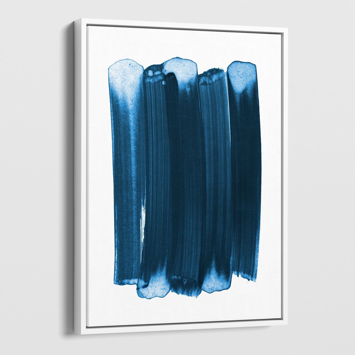 Indigo Blue Minimalist Brush Stroke Painting Abstract Print