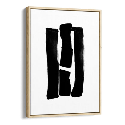 Black and White Lines Minimalist Abstract Ink Painting Print