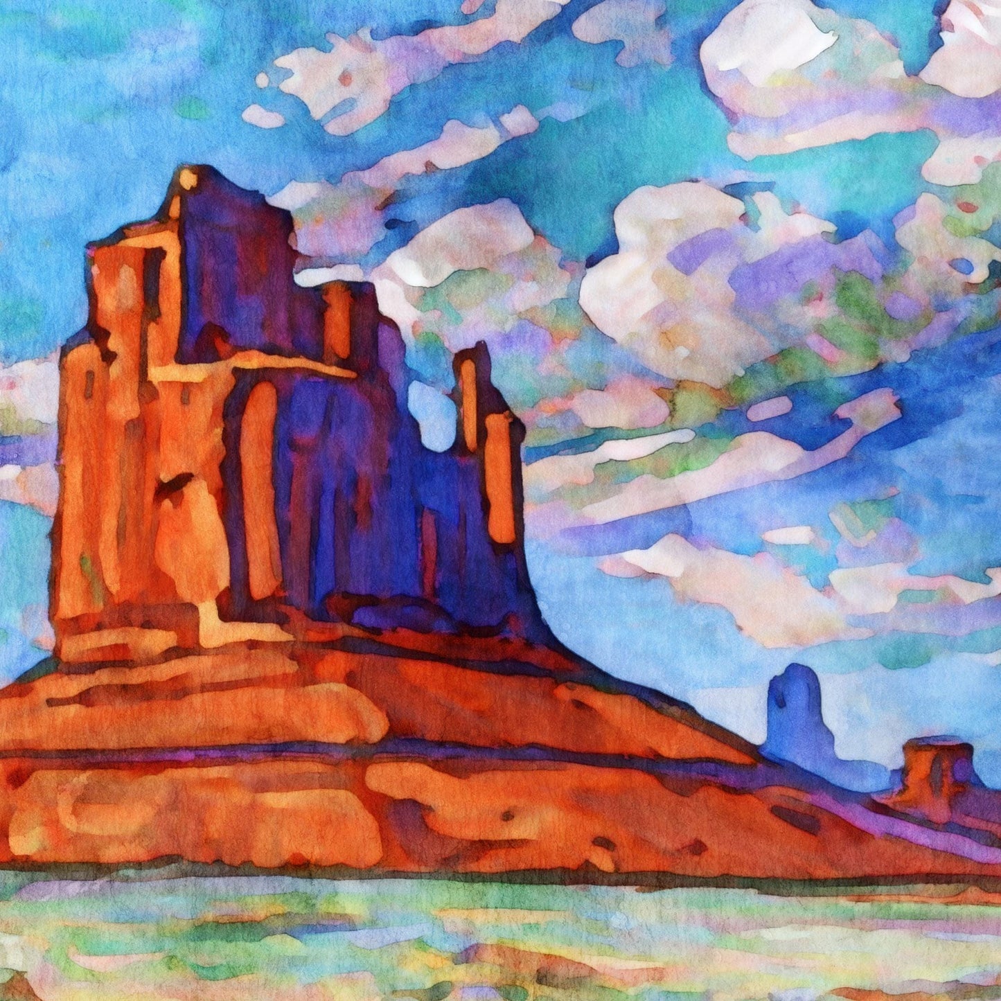 Monument Valley Watercolor Note Cards