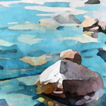 Lake McDonald Watercolor Print