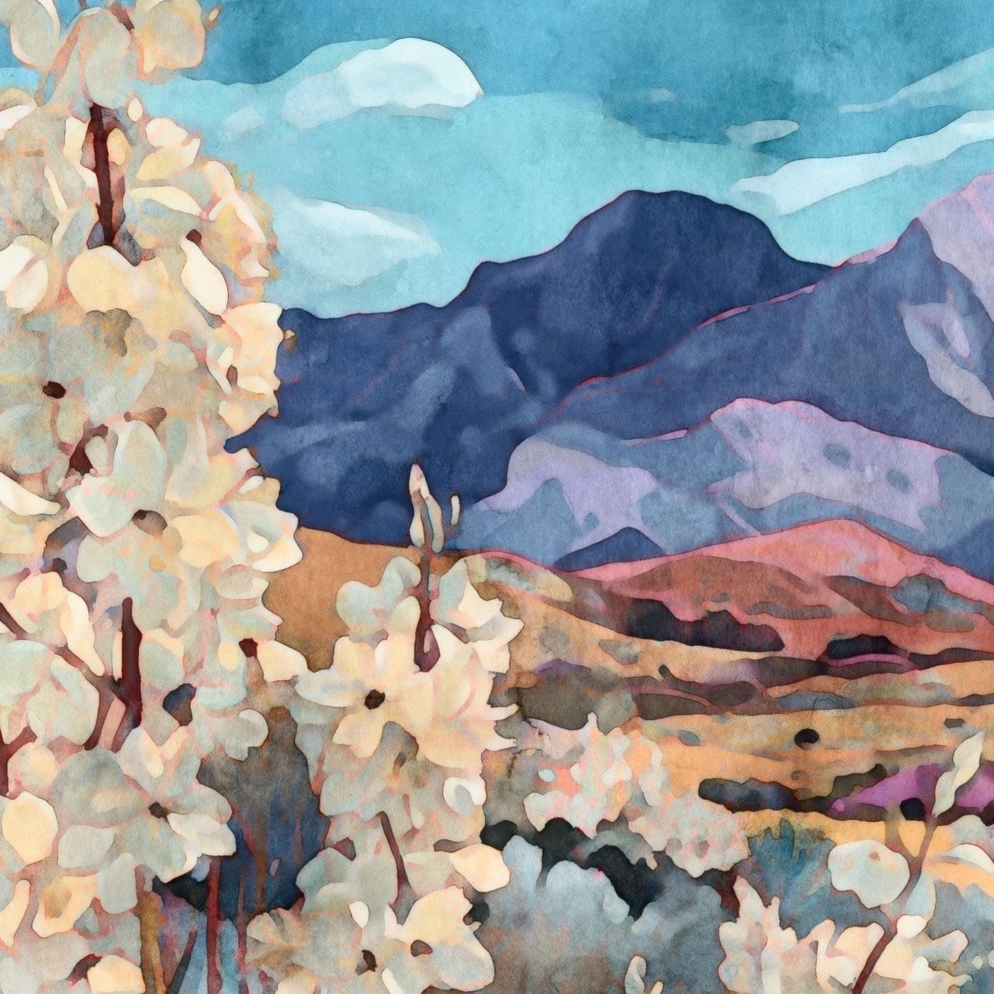 Desert Yucca Bloom Note Cards