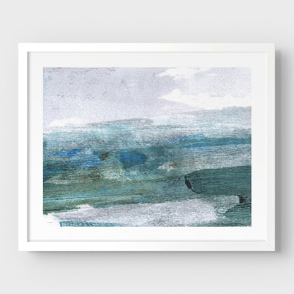 Teal and Grey Abstract Seascape