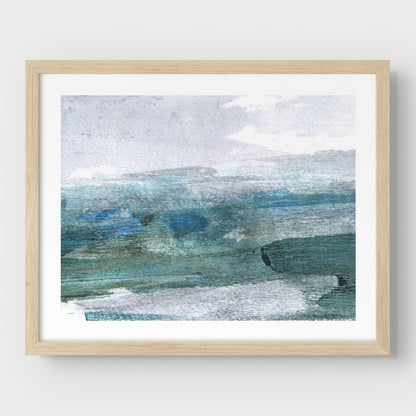 Teal and Grey Abstract Seascape