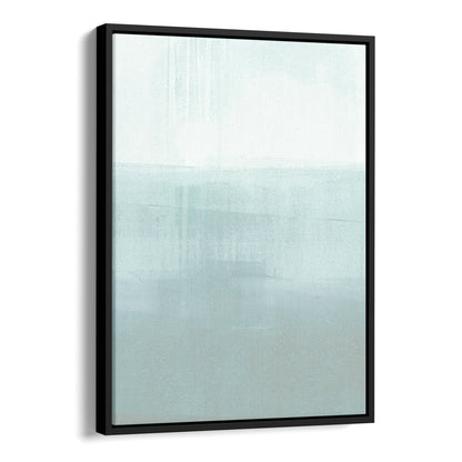 Aqua Blue Horizon Minimalist Seascape Painting Print