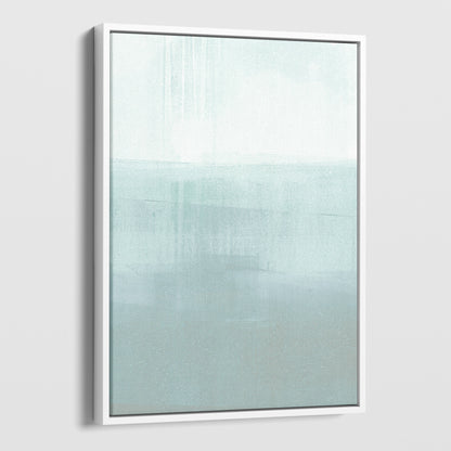 Aqua Blue Horizon Minimalist Seascape Painting Print