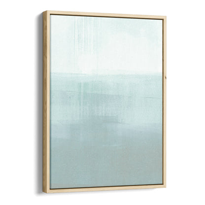 Aqua Blue Horizon Minimalist Seascape Painting Print