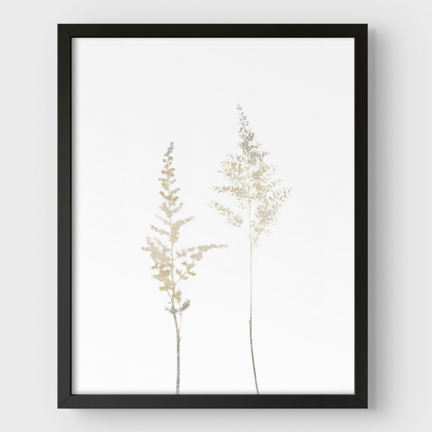 Beige Minimalist Wildflower Botanical Print