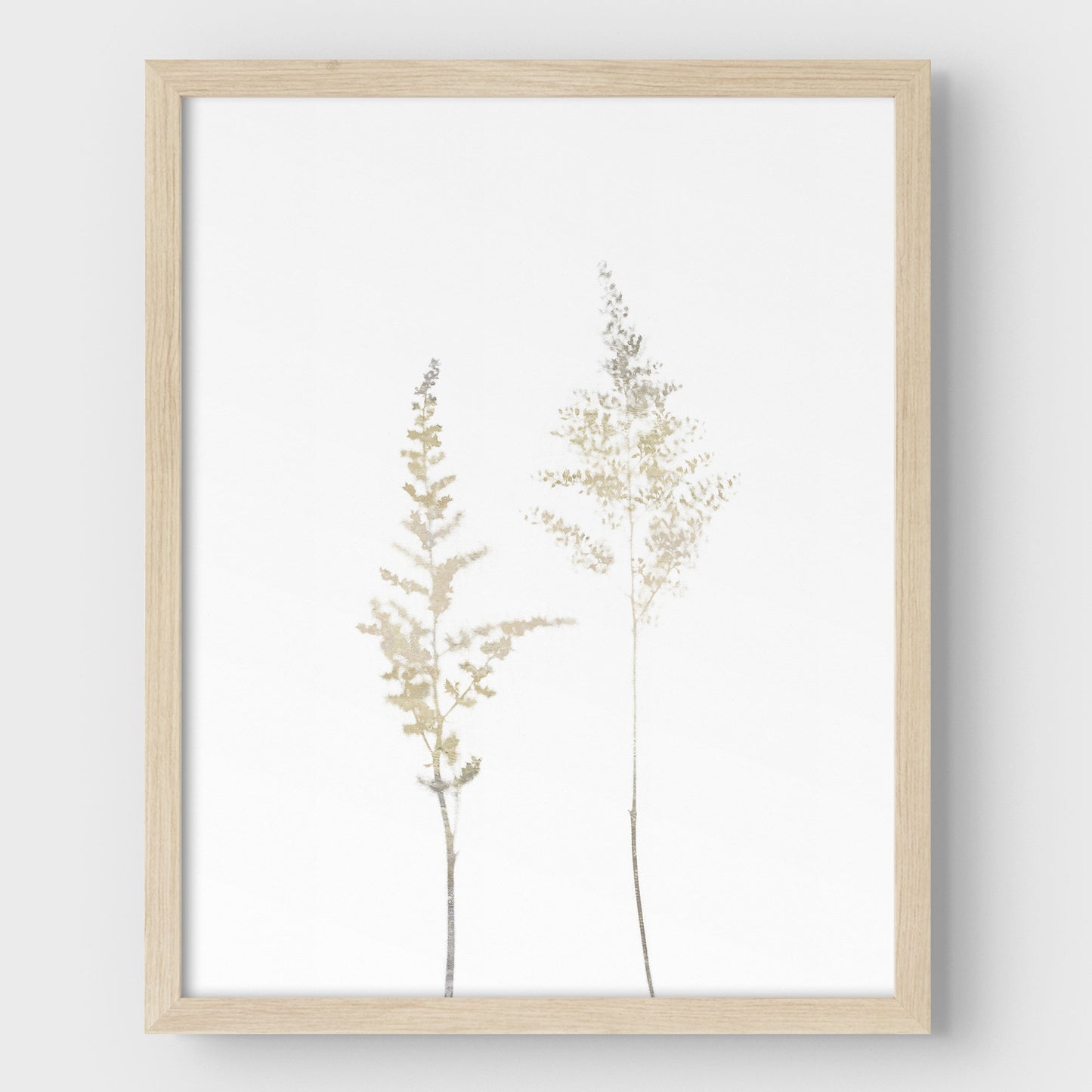 Beige Minimalist Wildflower Botanical Print