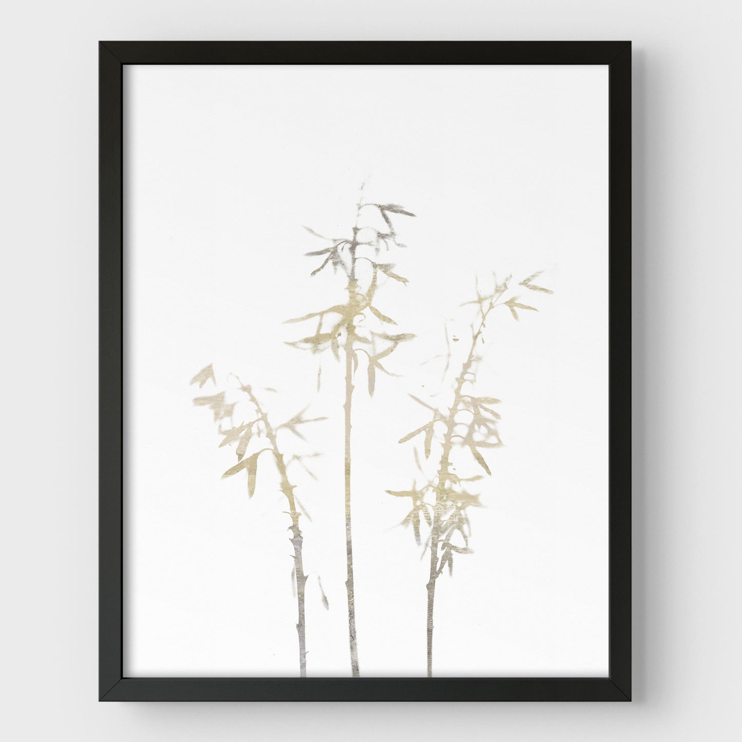 Beige Bamboo Minimalist Botanical Print