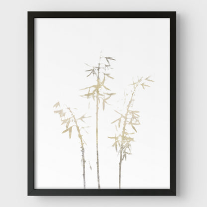 Beige Bamboo Minimalist Botanical Print