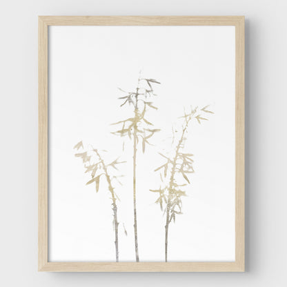 Beige Bamboo Minimalist Botanical Print