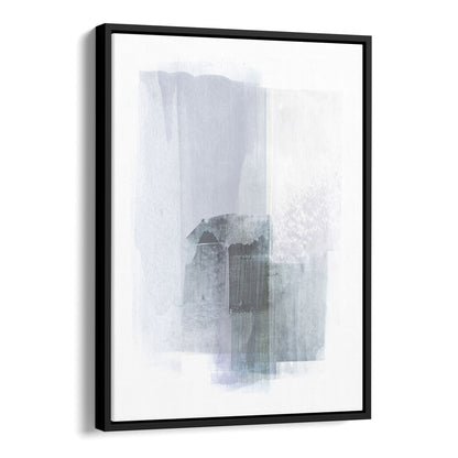 Blue Grey Modern Minimalist Abstract Painting Print