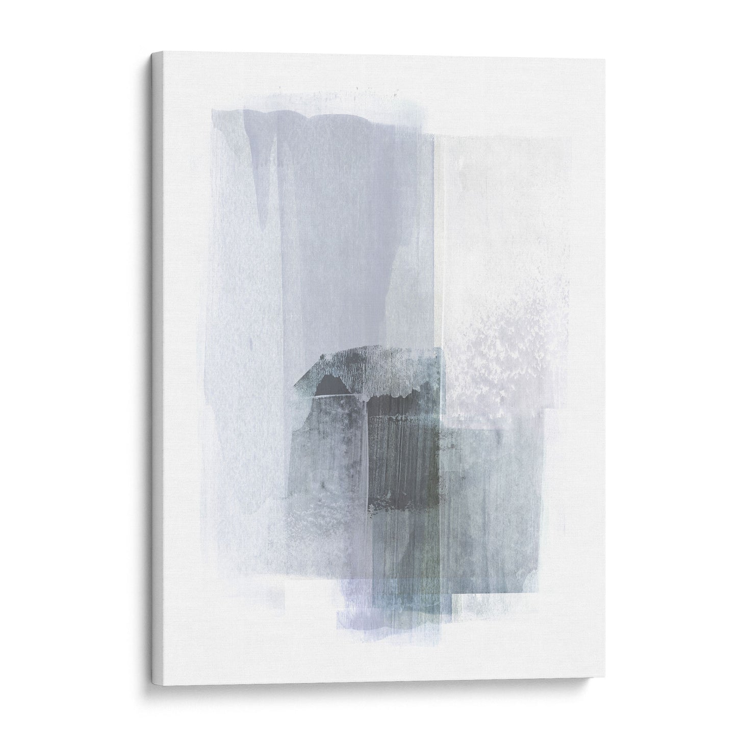 Blue Grey Modern Minimalist Abstract Painting Print