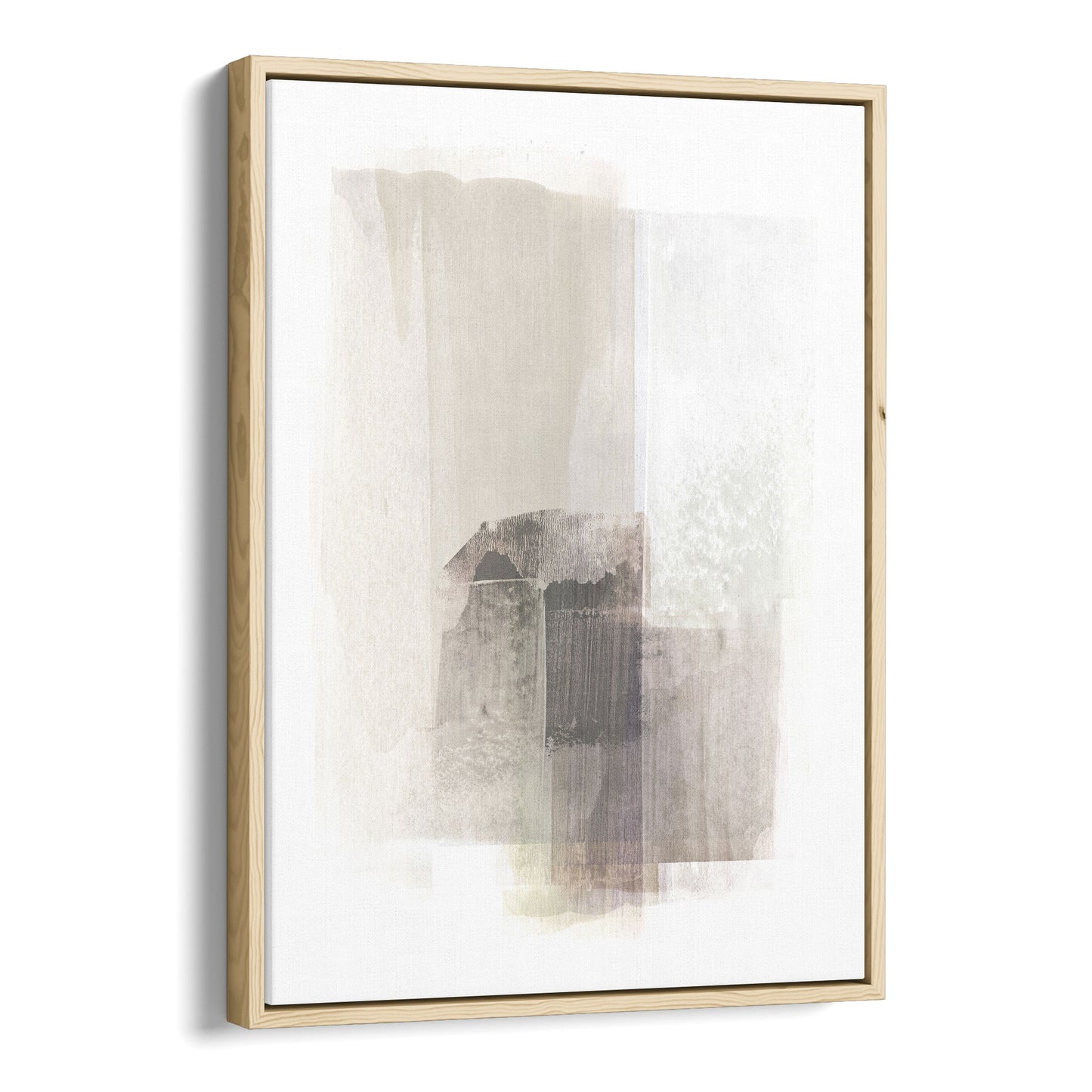 Beige and Brown Minimalist Abstract Painting Print