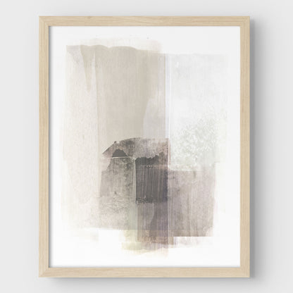 Beige and Brown Minimalist Abstract Painting Print