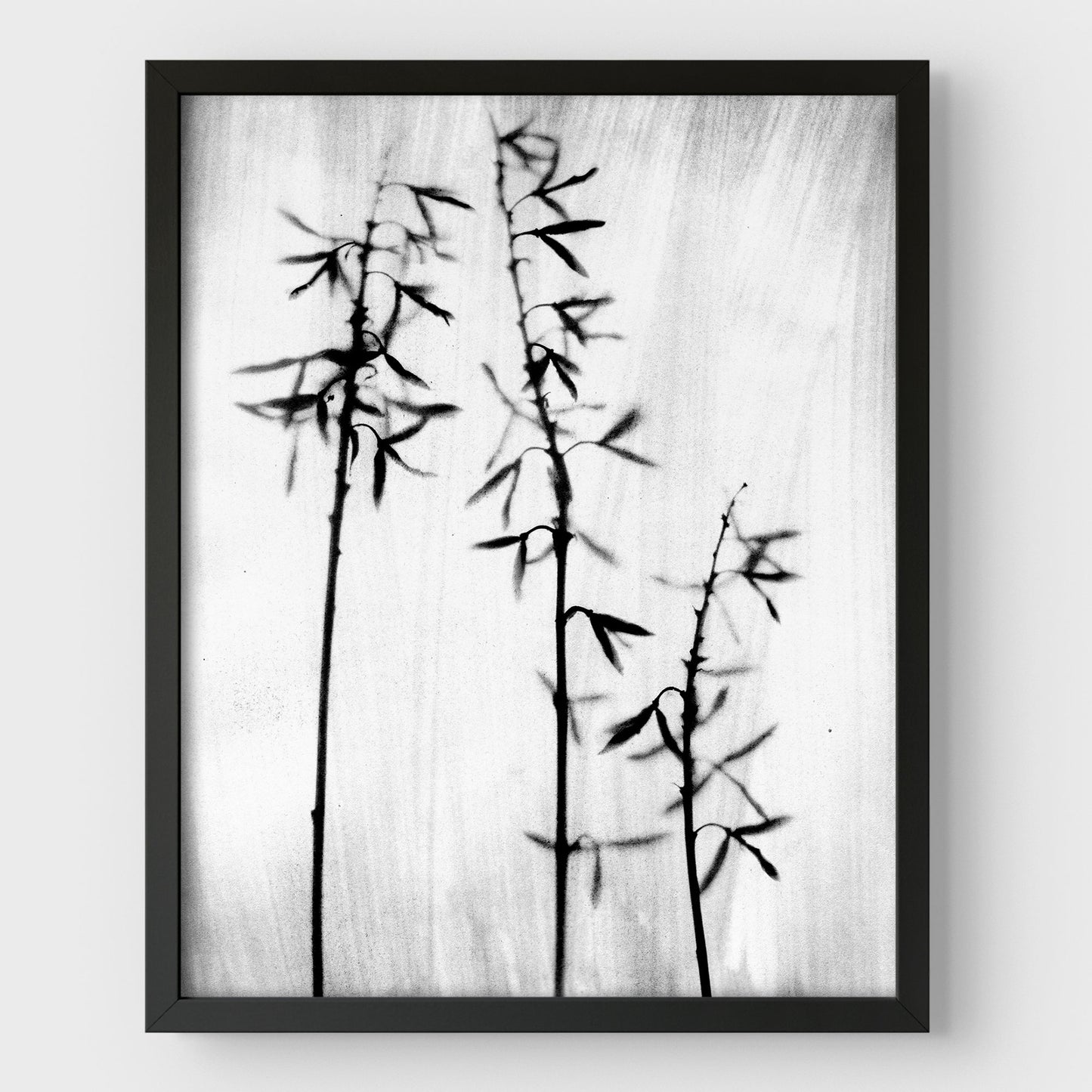 Black and White Bamboo Print