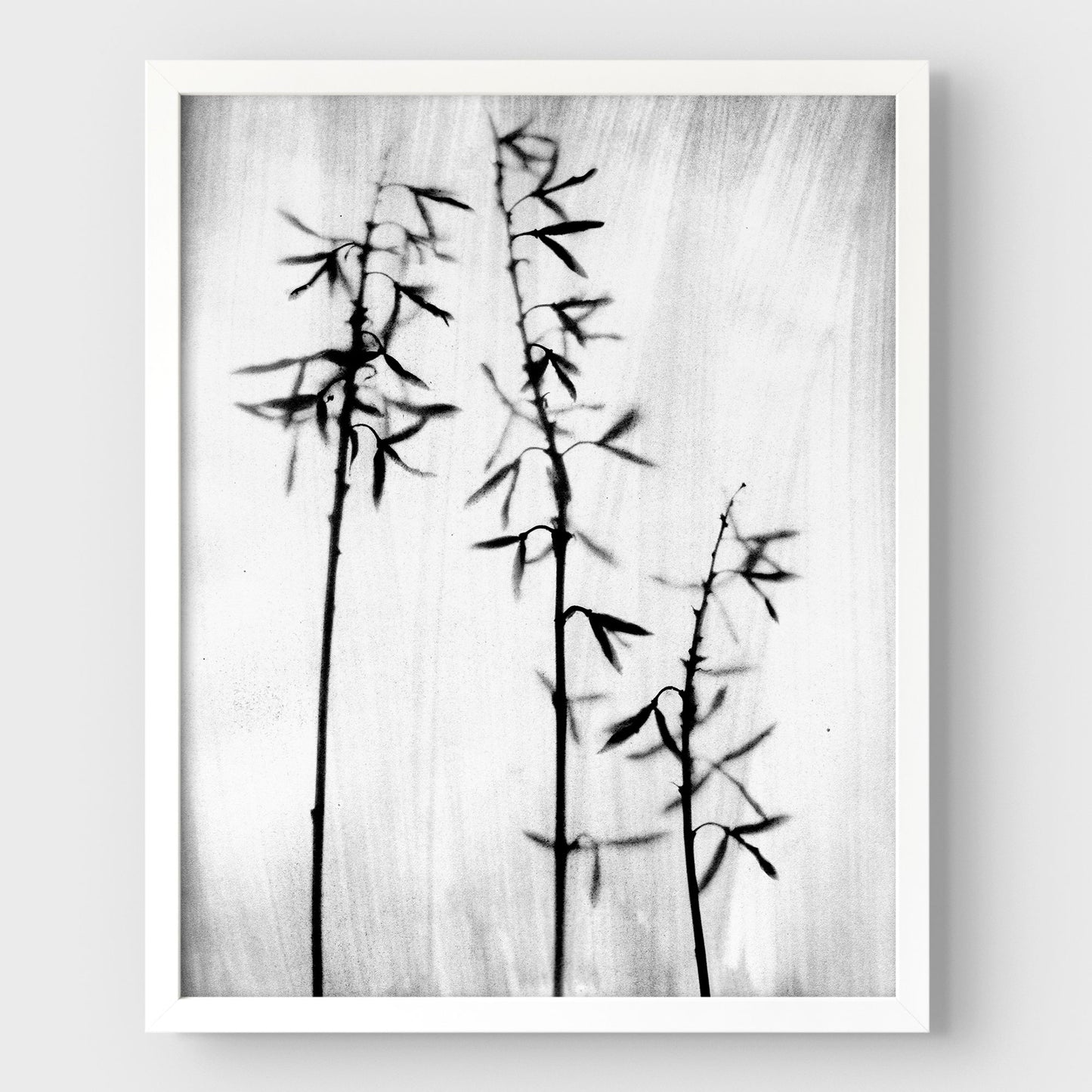 Black and White Bamboo Print