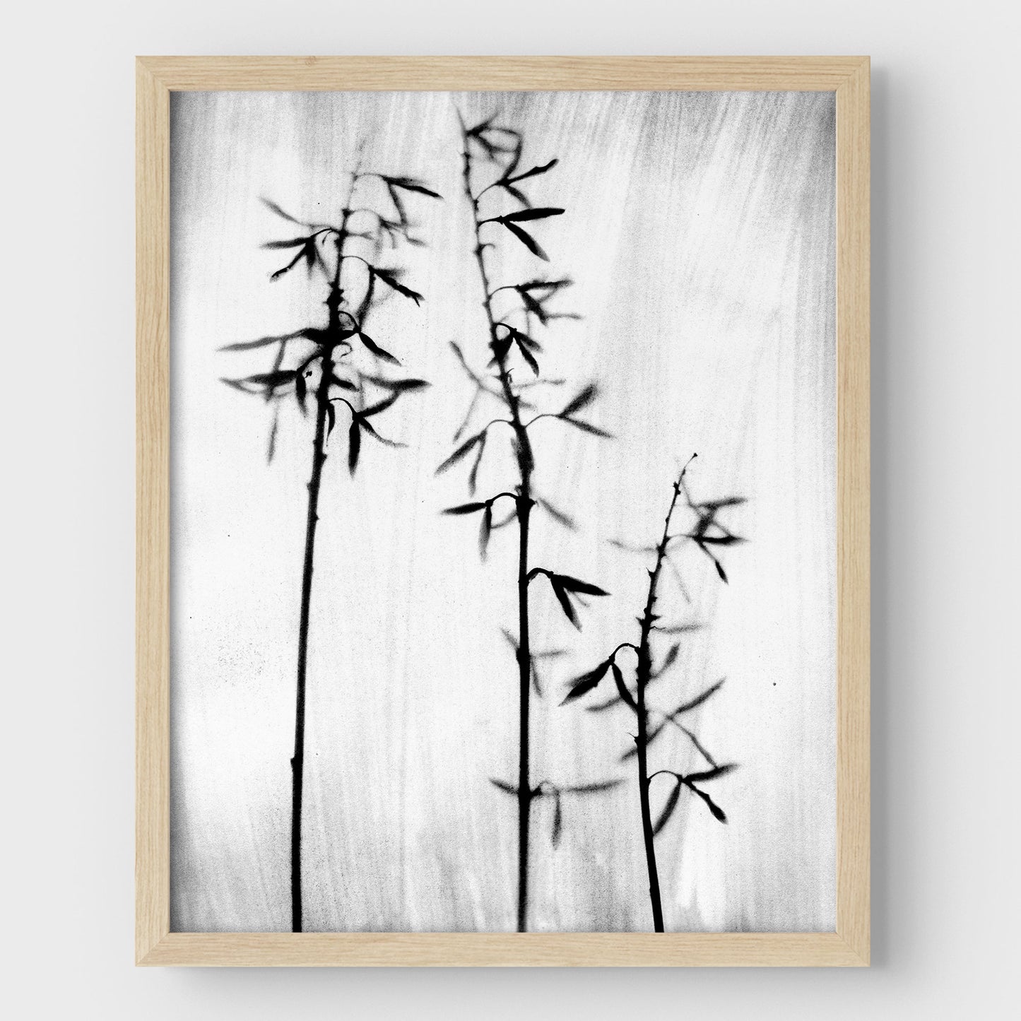 Black and White Bamboo Print