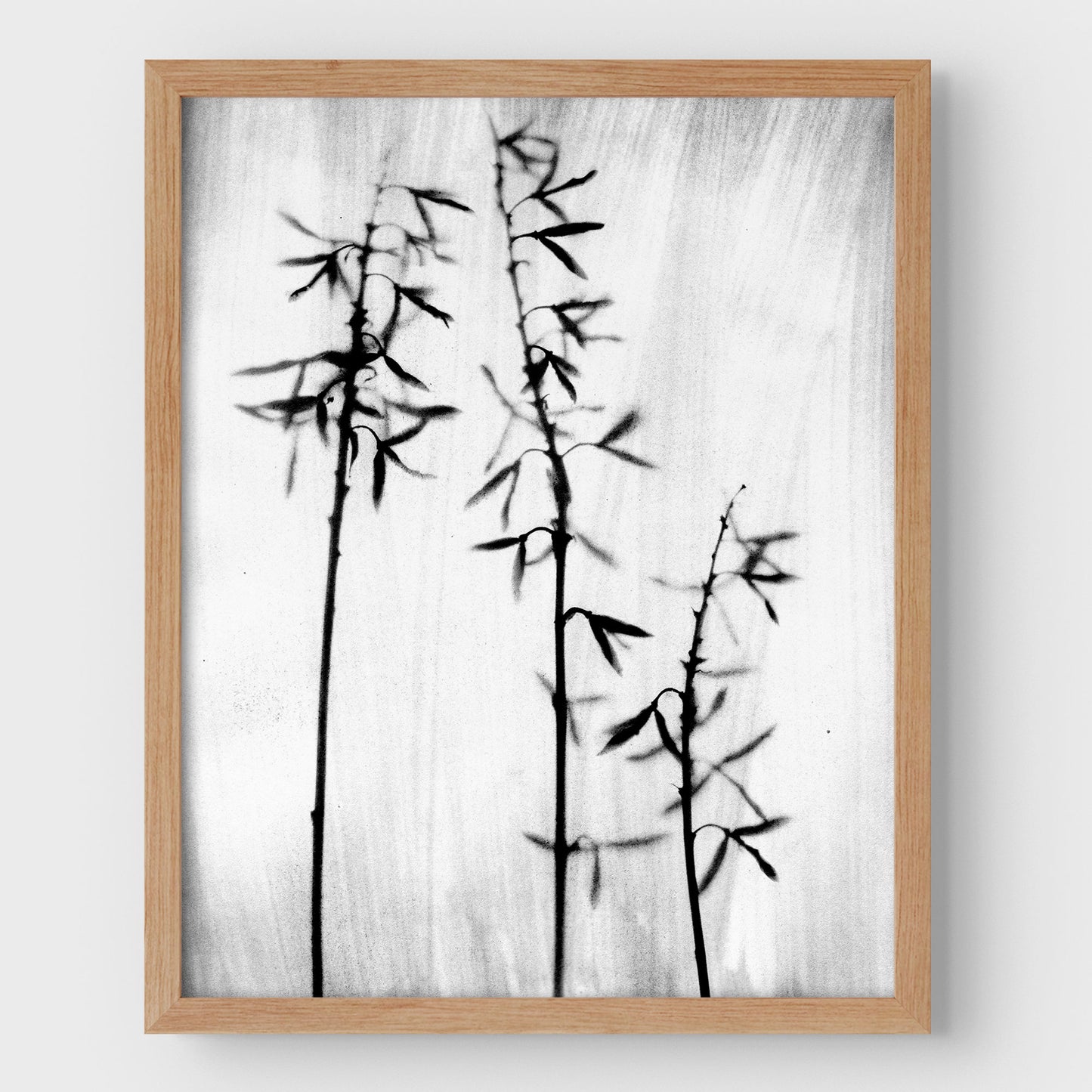 Black and White Bamboo Print