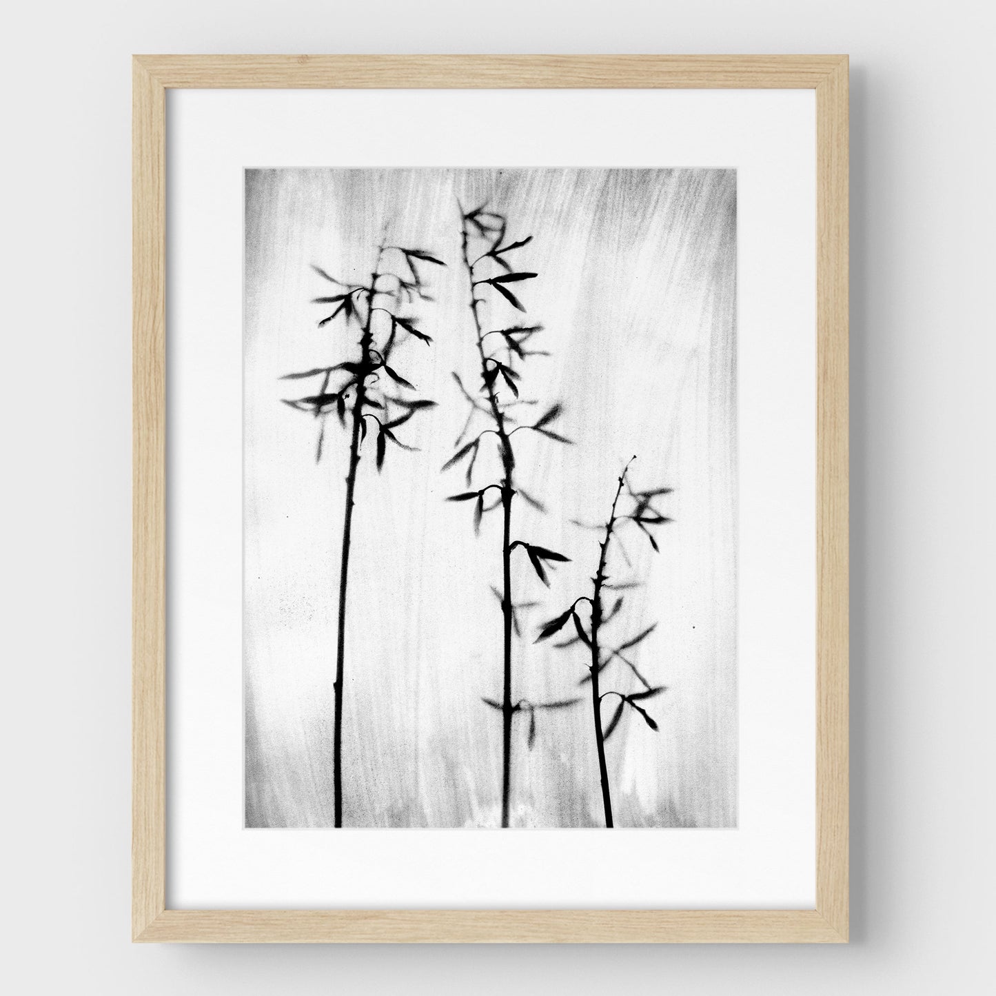 Black and White Bamboo Print