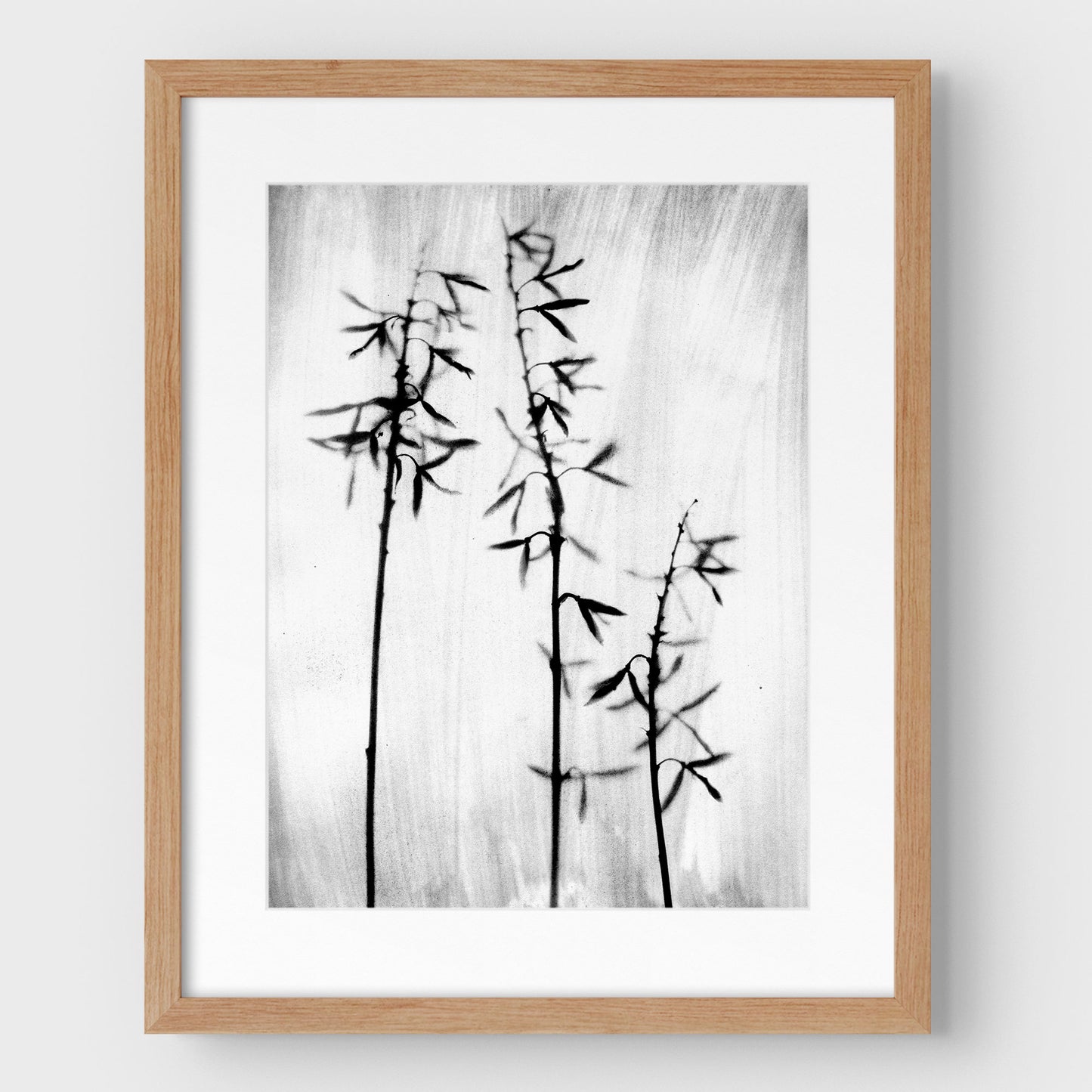Black and White Bamboo Print