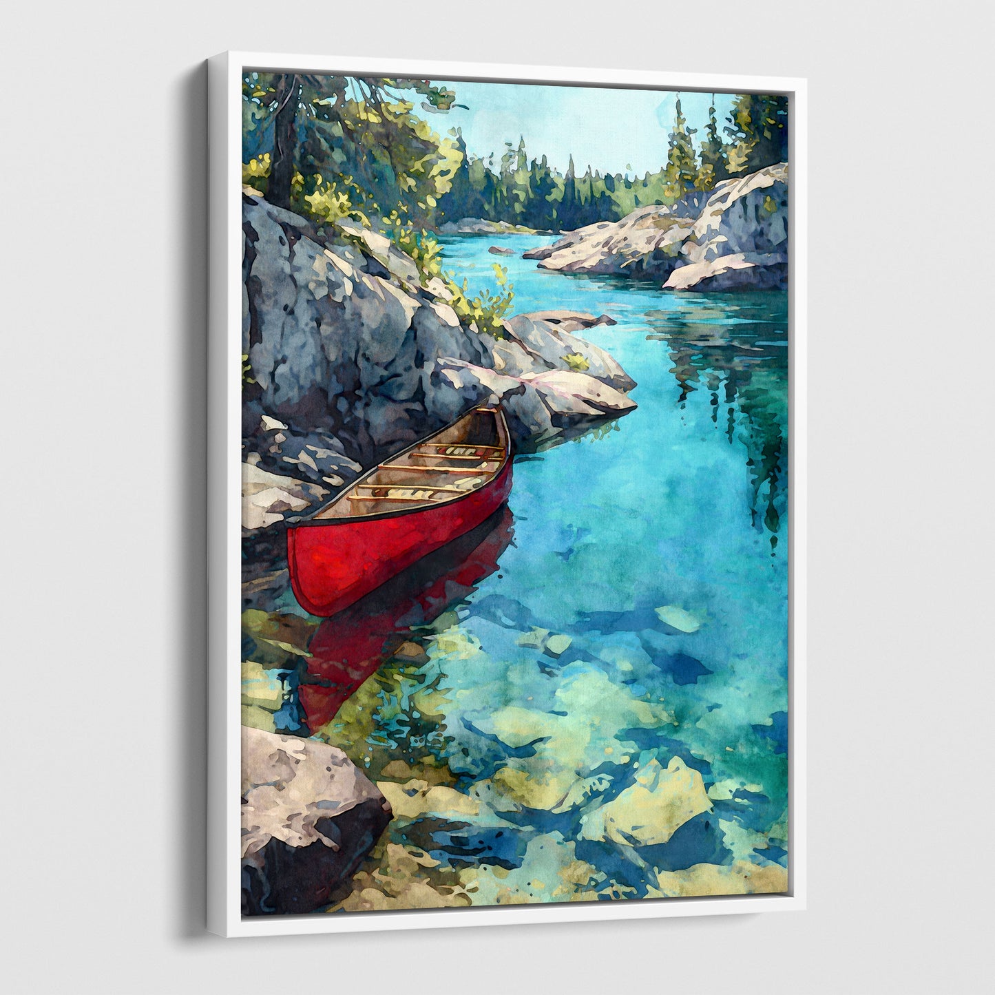 Boundary Waters Red Canoe Art Print