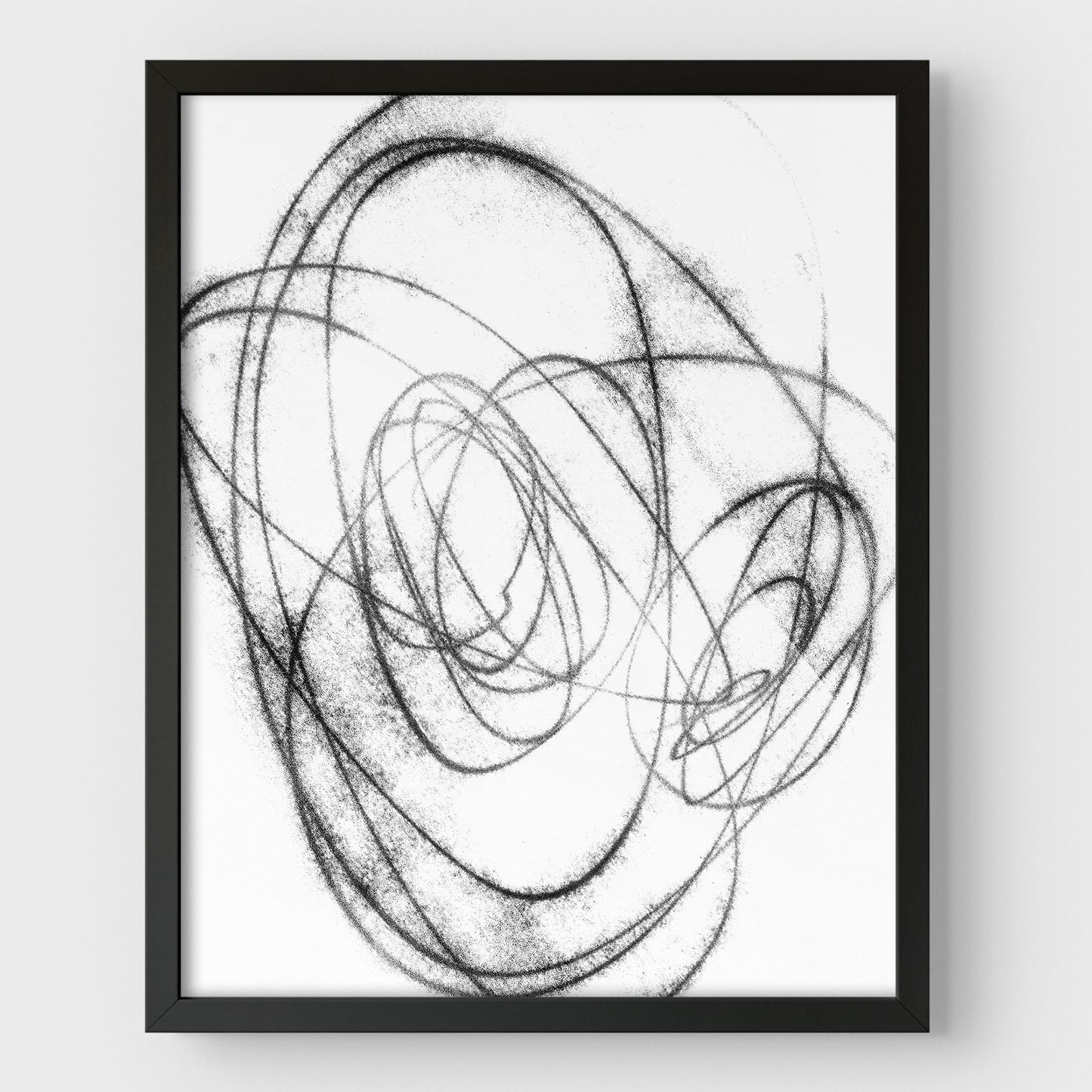 Black and White Scribble Print