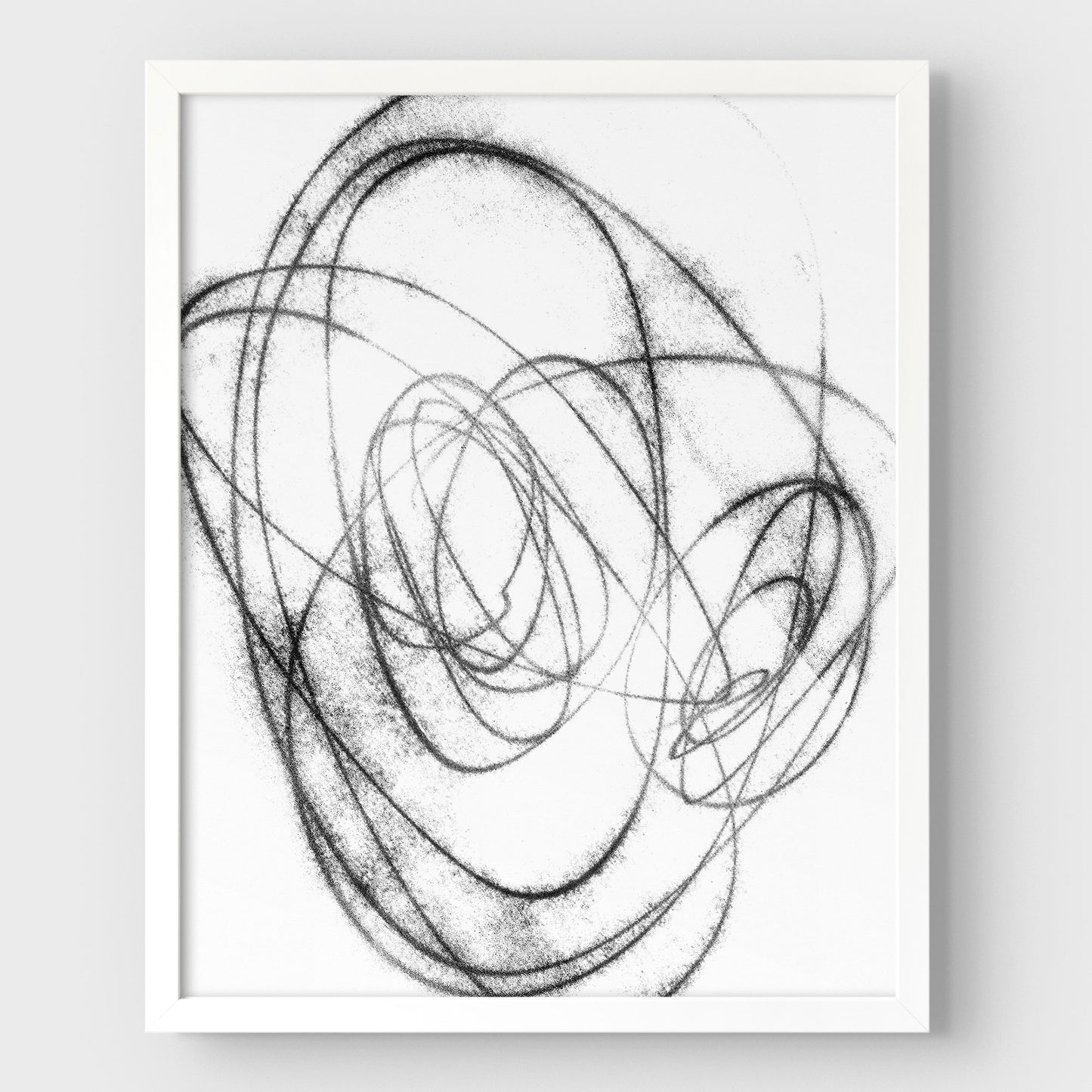 Black and White Scribble Print