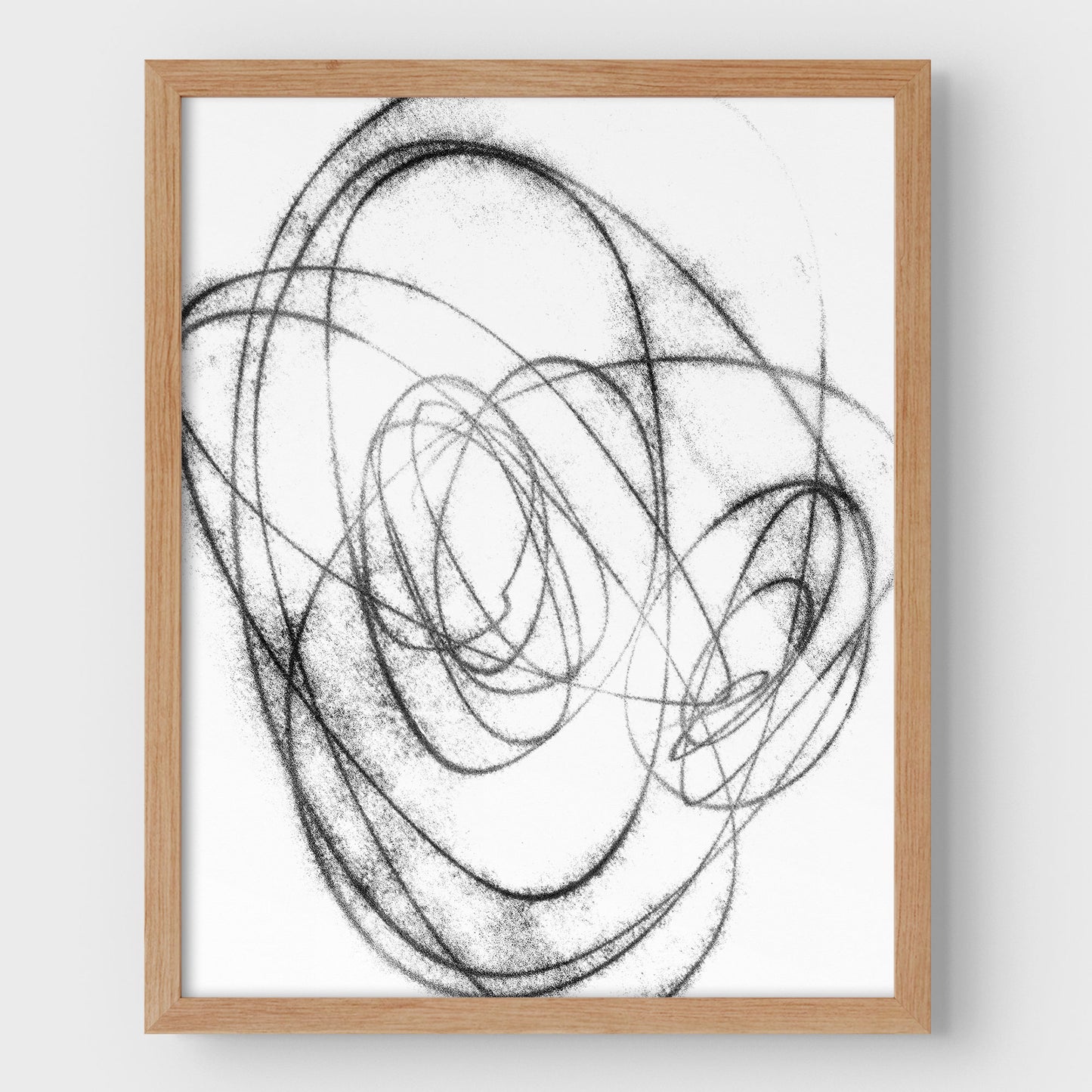 Black and White Scribble Print