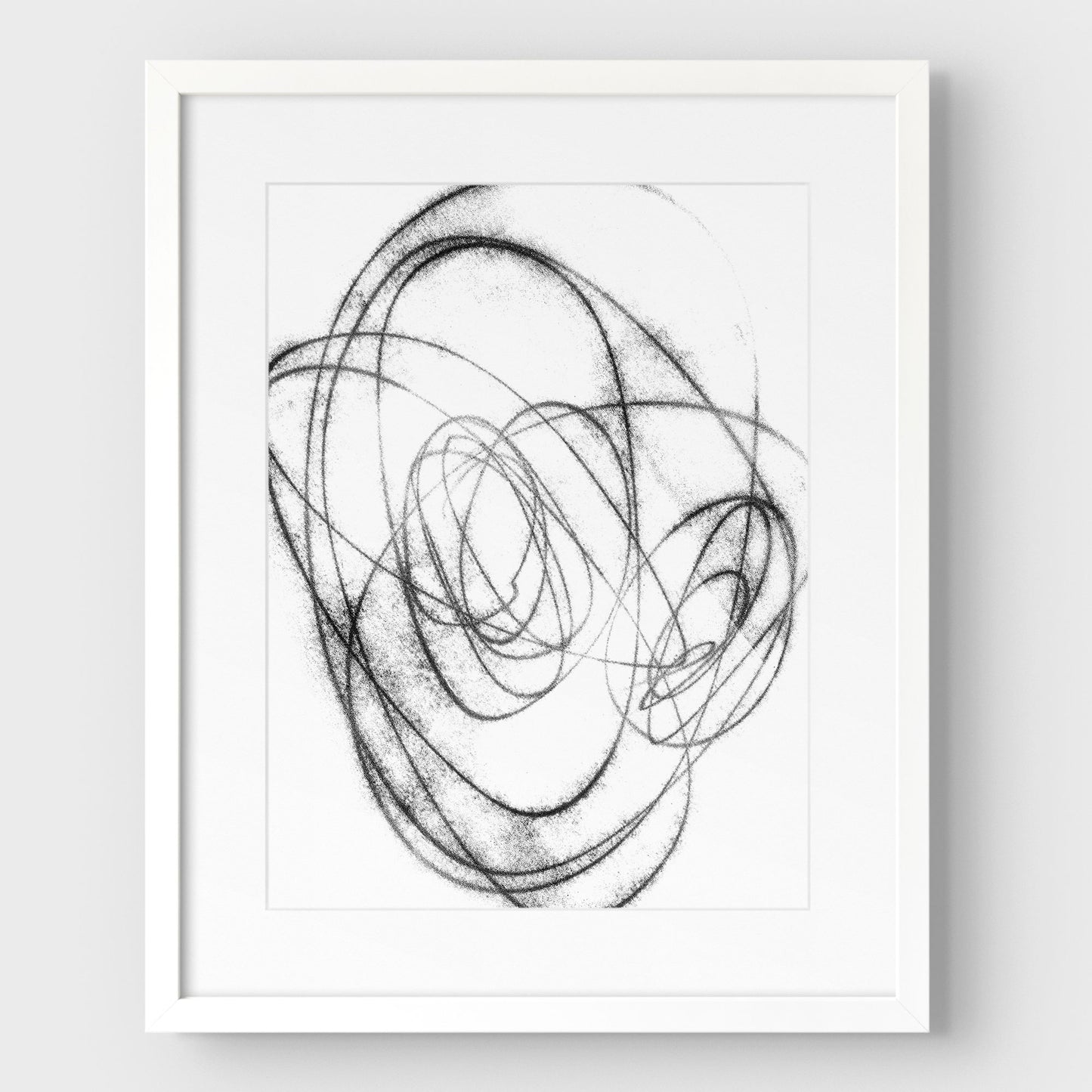 Black and White Scribble Print
