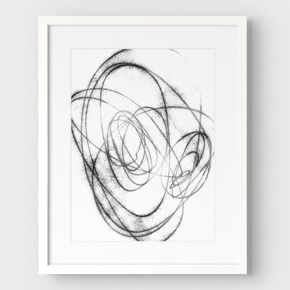 Black and White Scribble Print