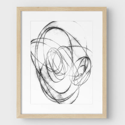 Black and White Scribble Print