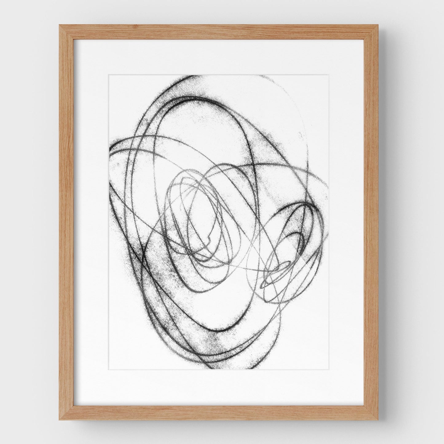 Black and White Scribble Print