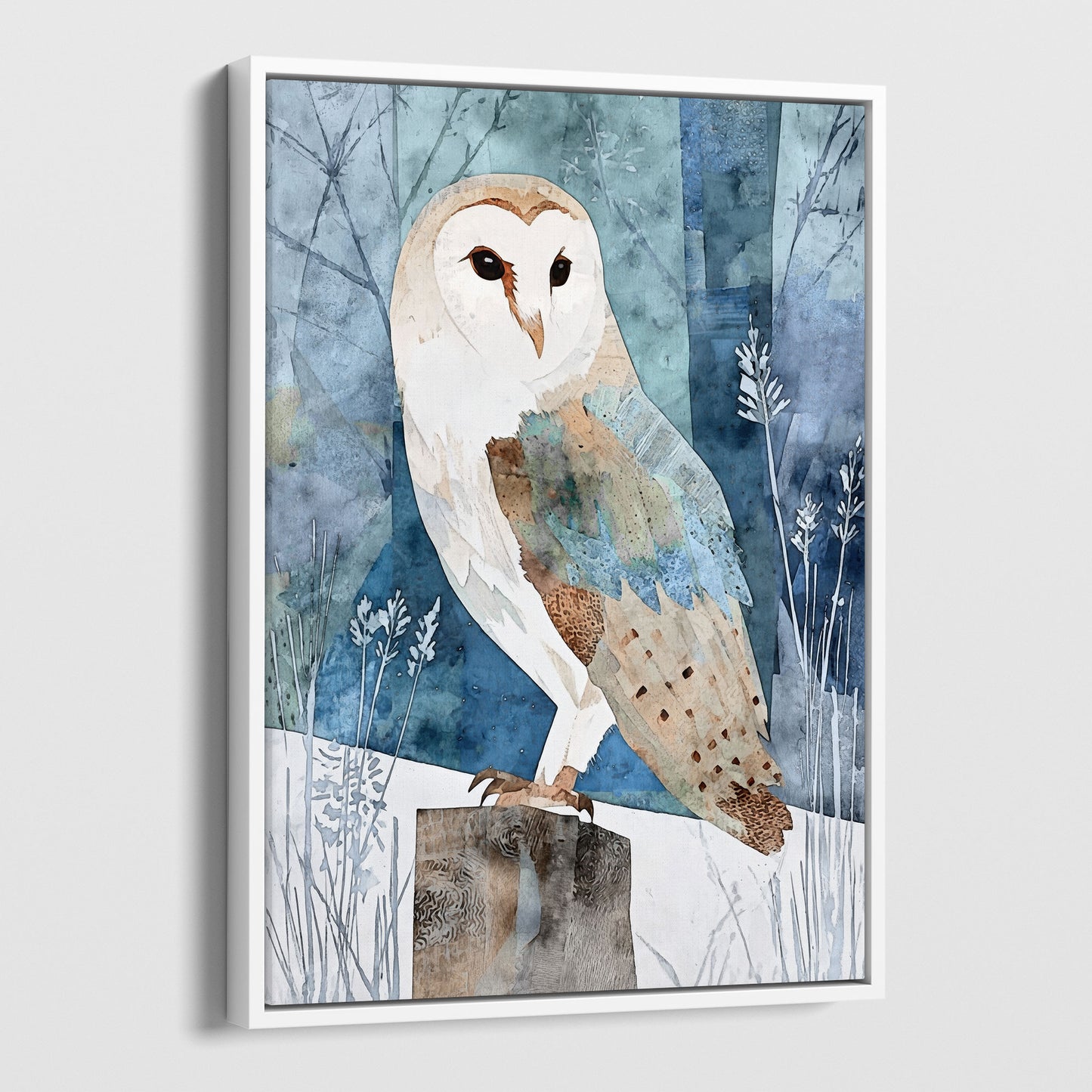 Barn Owl Watercolor Art Print